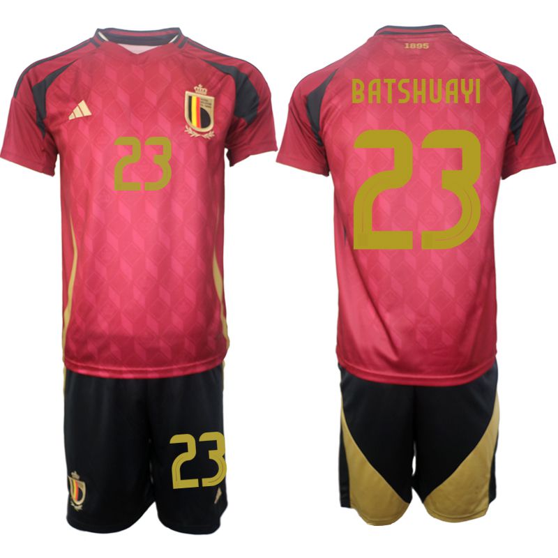 Men 2024-2025 Season Belgium home red #23 Soccer Jersey->belgium jersey->Soccer Country Jersey
